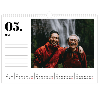 Fotokalender A3 Enkel — Serif och ögonblick [omslag]