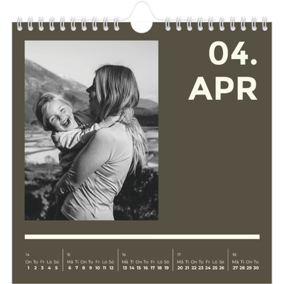 Årskalender kvadratisk — Modern och djärv [April]