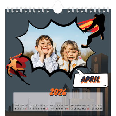 Årskalender kvadratisk — Serietidning [April]