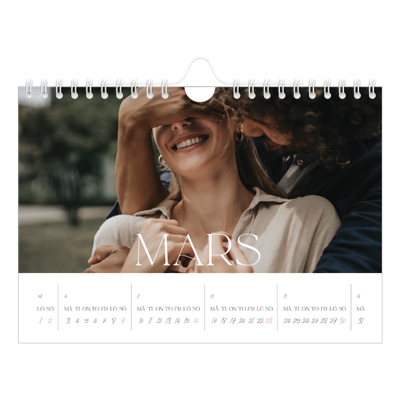 Fotokalender A5 Enkel — Stora bilder [Mars]
