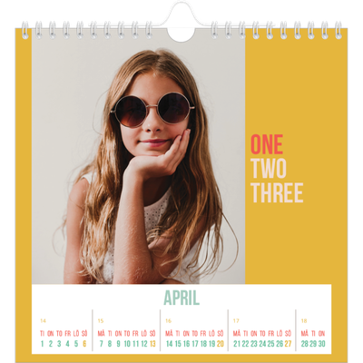 Årskalender kvadratisk — Ljust och vackert [April]
