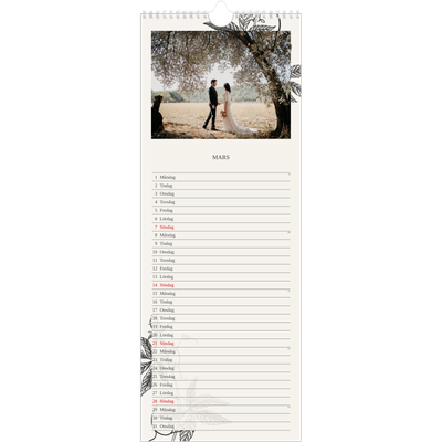 Fotokalender Smal  — Bläck & murgröna [Mars]