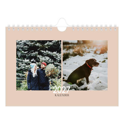 Fotokalender A5 Enkel — Överlappande text [omslag]