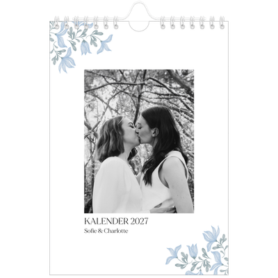 Fotokalender A5 Enkel — Elegant blommig [omslag]