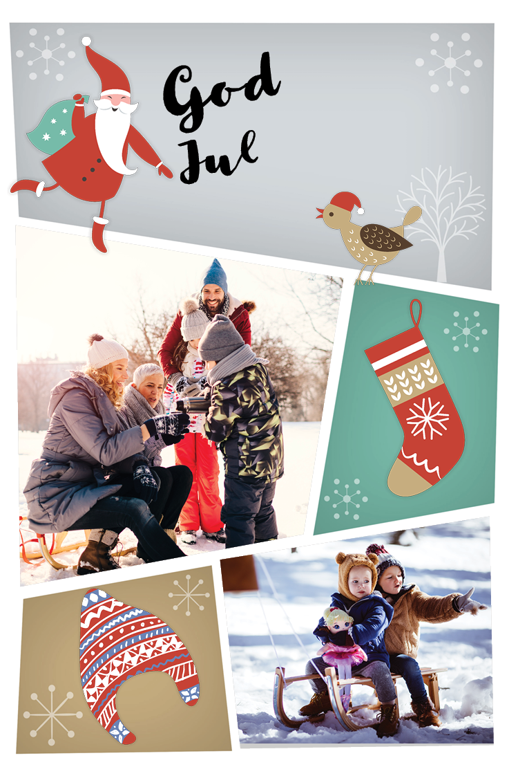 Fotokort — Tomtens hälsning