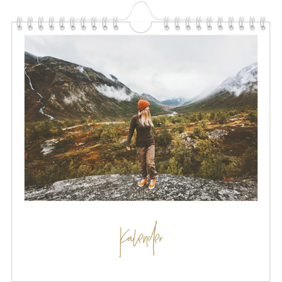 Årskalender kvadratisk — Handskriven månad [omslag]