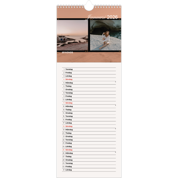 Fotokalender Smal (15x40cm) — Äventyrslängtan