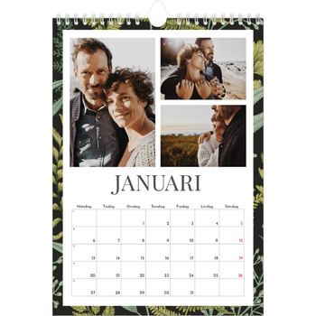Fotokalender A4 Enkel — Blommande bakgrunder