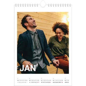 Fotokalender A4 Enkel — Stor månad