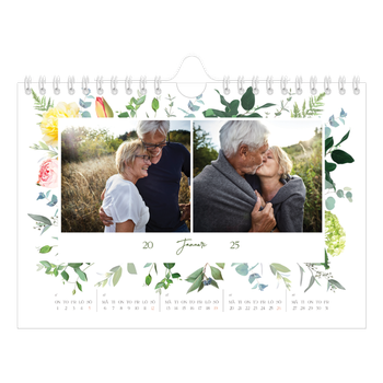Fotokalender A5 Enkel — Klassiska blommor