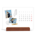 Skrivbordskalender med träställ - Liggande  — Scrapbook stil [Februari]