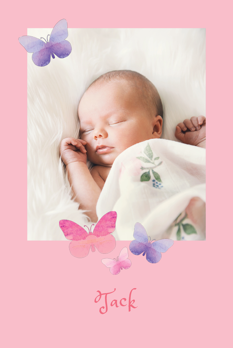 Tack — Fjärilar i vattenfärg