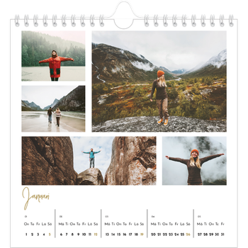 Fotokalender Kvadratisk — Handskriven månad