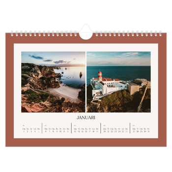 Fotokalender A4 Enkel — Klassiska färger