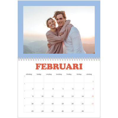 Fotokalender A3 Klassisk (30 x 40 cm) — Retro ramar [Februari]