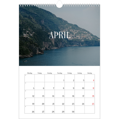 A3 Årskalender — Oändlig flykt [April]