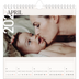 Årskalender kvadratisk — Överlappande text [April]