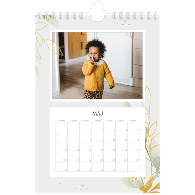 Fotokalender A5 Enkel — Blomster akvarell [omslag]