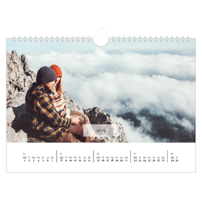 Fotokalender A4 Enkel — Klassisk kalender [April]