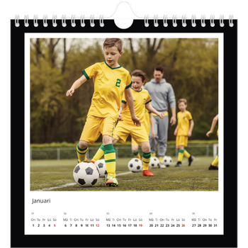 Fotokalender Kvadratisk — Svart bakgrund