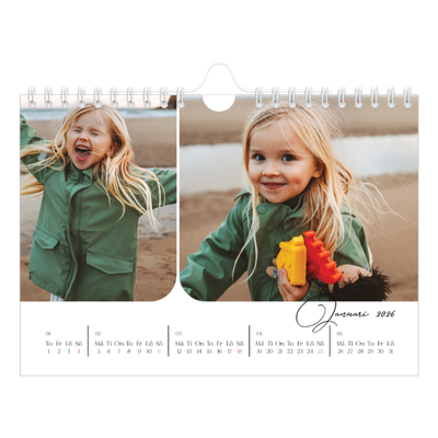 Fotokalender A5 Enkel — Ögonblicksbilder och skrift [Januari]