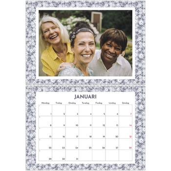 Fotokalender A3 Klassisk — Blomstermönster