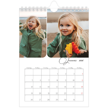Fotokalender A5 Enkel — Ögonblicksbilder och skrift