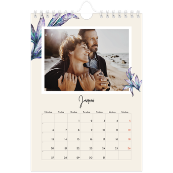 Fotokalender A5 Enkel — Målade blommor