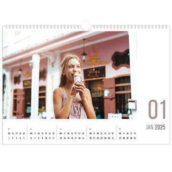 Fotokalender A3 Enkel — Antal månader