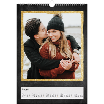 Fotokalender A3 Enkel — Ramar med glitter