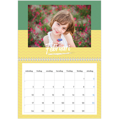 Fotokalender A3 Klassisk (30 x 40 cm) — Färg och mönster [Februari]