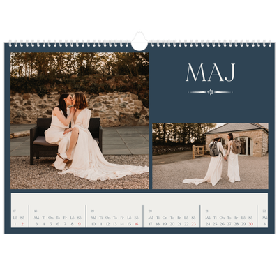 Fotokalender A3 Enkel — Skiffer & seriffer [Maj]