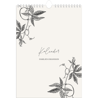 Fotokalender A4 Enkel (20 x 30 cm) — Bläck & murgröna [omslag]