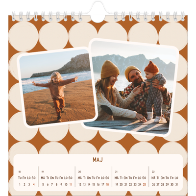 Årskalender kvadratisk — Retro mönster [omslag]