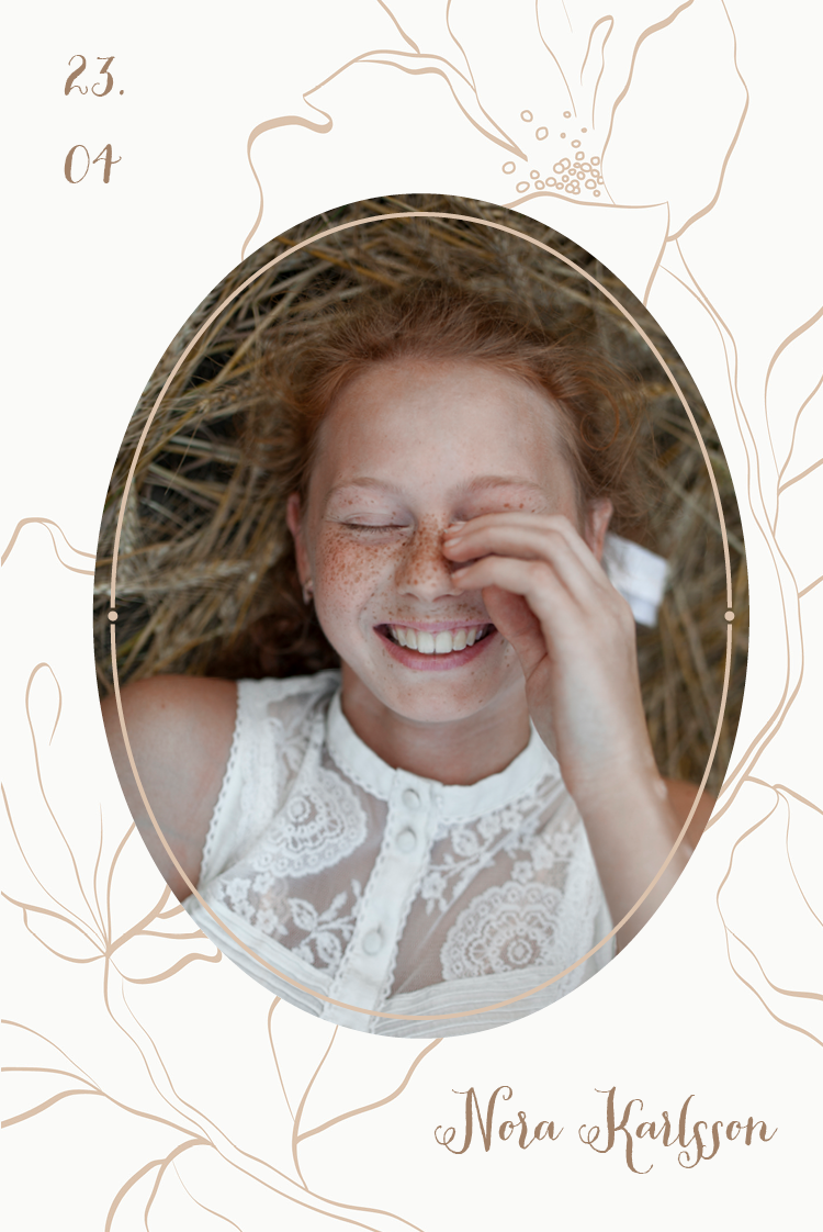 Inbjudningar — Blomsterlinjer