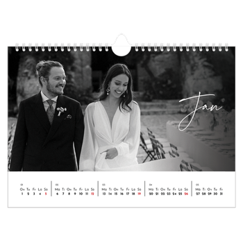 Fotokalender A4 Enkel — Elegant skrift