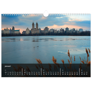 Fotokalender A3 Enkel — Transparent kalender
