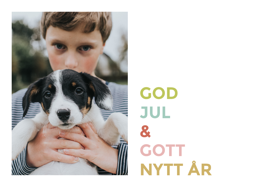 Fotokort — Färgglada typsnitt