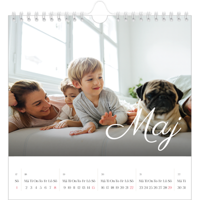 Årskalender kvadratisk — Handskrivna månader [omslag]