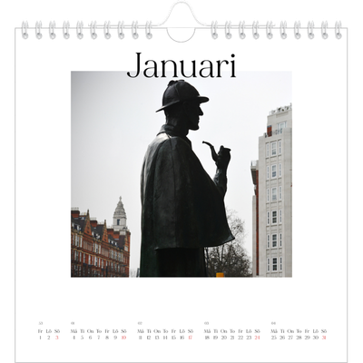 Årskalender kvadratisk — Min reseskildring [Januari]