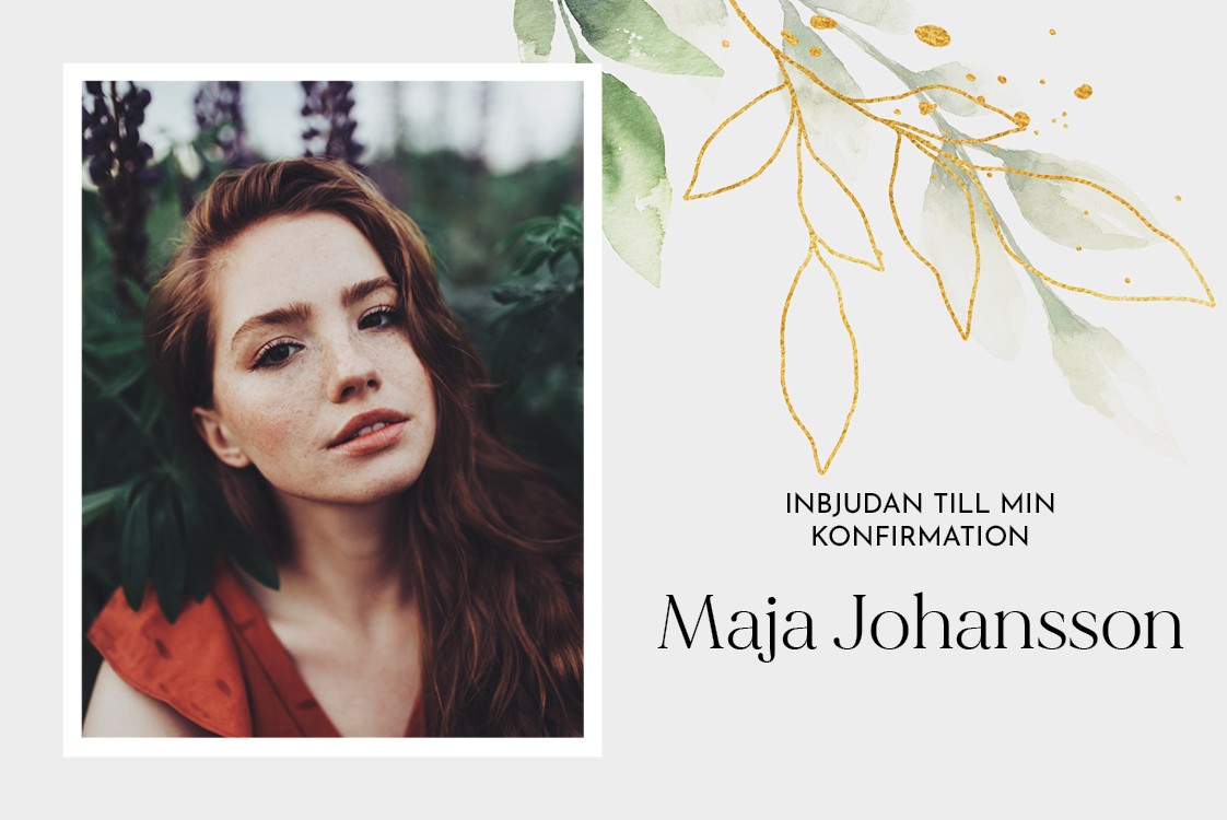 Inbjudningar — Blomster akvarell