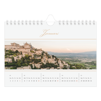 Fotokalender A5 Enkel — Elegant guld
