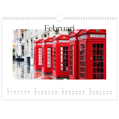 Fotokalender A3 Enkel — Min reseskildring [Februari]