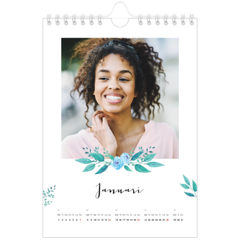 Fotokalender A5 Enkel — Illustrationer av blommor