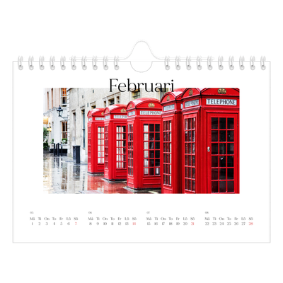Fotokalender A5 Enkel — Min reseskildring [Februari]