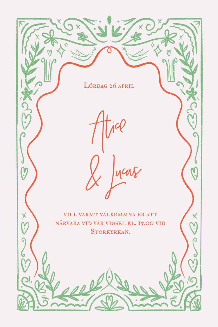 Inbjudningar — Retro ramar