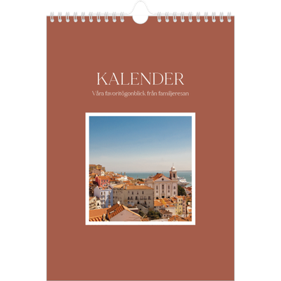 Fotokalender A4 Enkel (20 x 30 cm) — Klassiska färger [omslag]