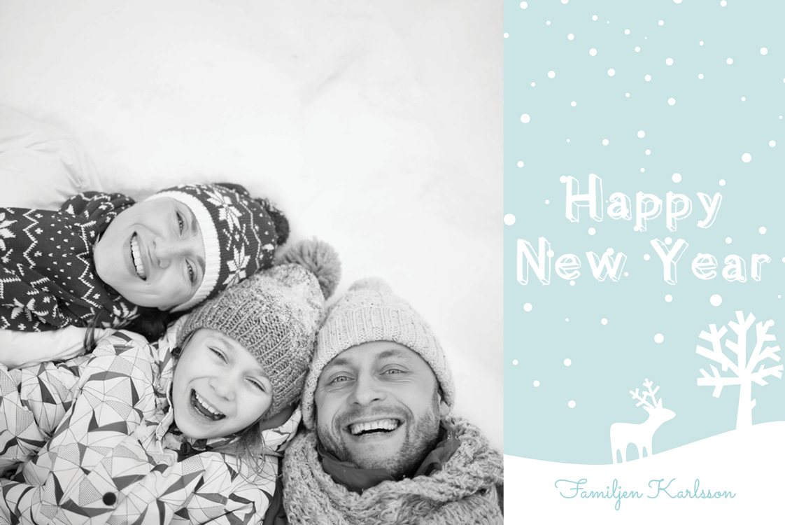 Fotokort — Snön faller ner