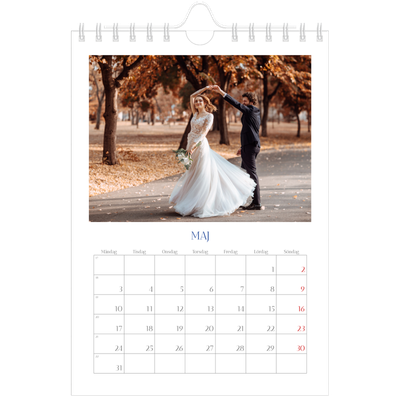 Fotokalender A5 Enkel — Koboltklassiker [Maj]