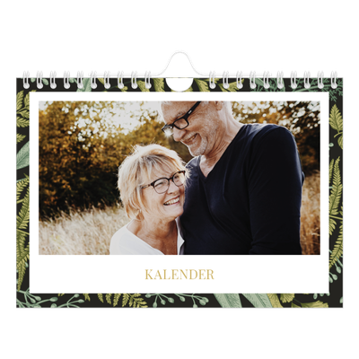 Fotokalender A5 Enkel — Blommande bakgrunder [omslag]